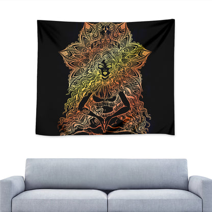 Spiritual Girl Mandala Print Tapestry