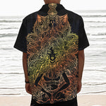 Spiritual Girl Mandala Print Textured Short Sleeve Shirt