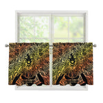 Spiritual Girl Mandala Print Tier Curtains