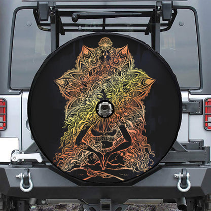 Spiritual Girl Mandala Print Tire Cover With Camera Hole