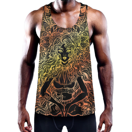 Spiritual Girl Mandala Print Training Tank Top