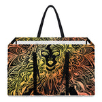 Spiritual Girl Mandala Print Utility Tote Bag