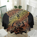 Spiritual Girl Mandala Print Waterproof Round Tablecloth