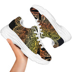 Spiritual Girl Mandala Print White Chunky Shoes