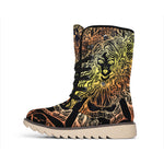 Spiritual Girl Mandala Print Winter Boots