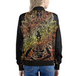 Spiritual Girl Mandala Print Women's Bomber Jacket