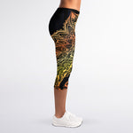 Spiritual Girl Mandala Print Women's Capri Leggings