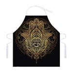 Spiritual Hamsa Hand Of Fatima Print Adjustable Apron