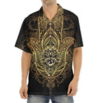 Spiritual Hamsa Hand Of Fatima Print Aloha Shirt