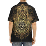 Spiritual Hamsa Hand Of Fatima Print Aloha Shirt