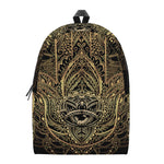 Spiritual Hamsa Hand Of Fatima Print Backpack