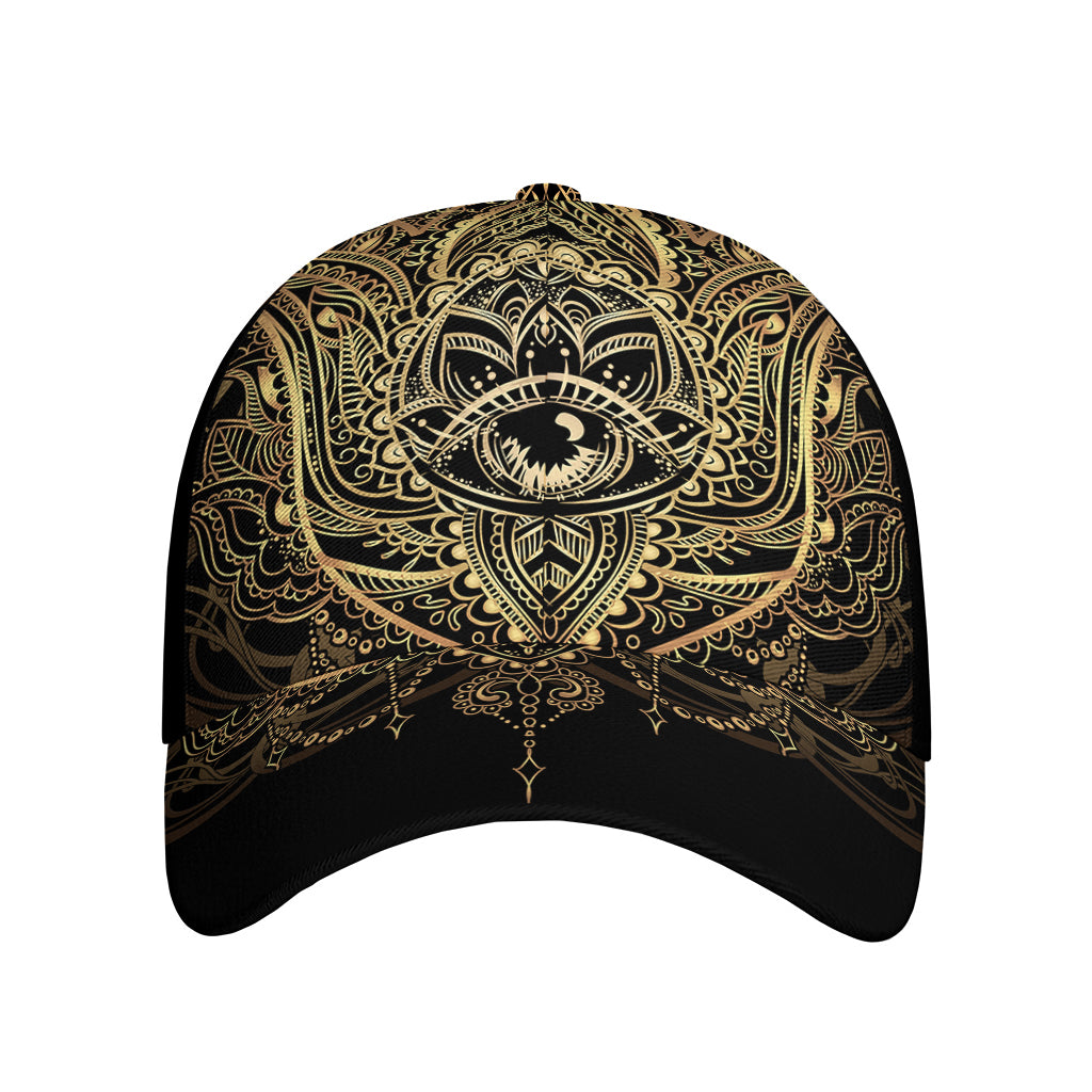 Spiritual Hamsa Hand Of Fatima Print Baseball Cap