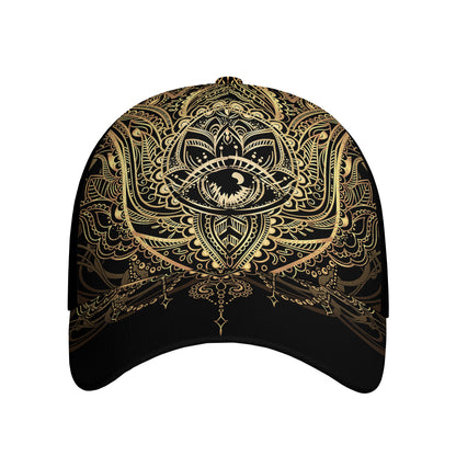 Spiritual Hamsa Hand Of Fatima Print Baseball Cap
