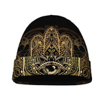 Spiritual Hamsa Hand Of Fatima Print Beanie