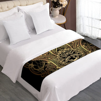 Spiritual Hamsa Hand Of Fatima Print Bed Runner