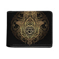 Spiritual Hamsa Hand Of Fatima Print Bifold Wallet