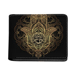 Spiritual Hamsa Hand Of Fatima Print Bifold Wallet