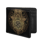 Spiritual Hamsa Hand Of Fatima Print Bifold Wallet