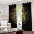 Spiritual Hamsa Hand Of Fatima Print Dimout Grommet Curtains