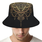 Spiritual Hamsa Hand Of Fatima Print Bucket Hat