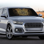 Spiritual Hamsa Hand Of Fatima Print Car Windshield Sun Shade