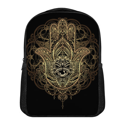 Spiritual Hamsa Hand Of Fatima Print Casual Backpack