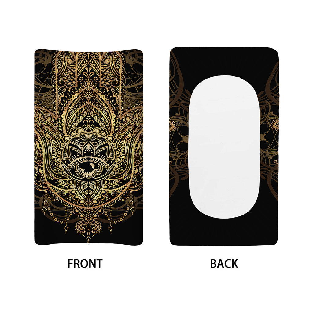 Spiritual Hamsa Hand Of Fatima Print Changing Pad Cover
