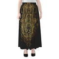 Spiritual Hamsa Hand Of Fatima Print Chiffon Maxi Skirt