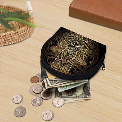 Spiritual Hamsa Hand Of Fatima Print Coin Purse