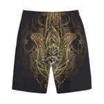 Spiritual Hamsa Hand Of Fatima Print Cotton Shorts