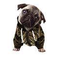 Spiritual Hamsa Hand Of Fatima Print Dog Zip Up Hoodie