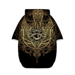 Spiritual Hamsa Hand Of Fatima Print Dog Zip Up Hoodie
