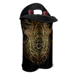 Spiritual Hamsa Hand Of Fatima Print Double Neoprene Wine Tote