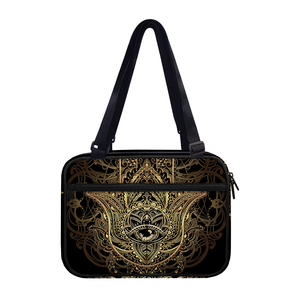 Spiritual Hamsa Hand Of Fatima Print Double Strap Bible Bag