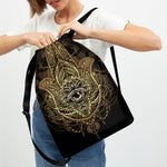 Spiritual Hamsa Hand Of Fatima Print Drawstring Backpack
