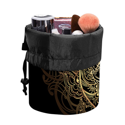 Spiritual Hamsa Hand Of Fatima Print Drawstring Makeup Bag