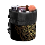 Spiritual Hamsa Hand Of Fatima Print Drawstring Makeup Bag