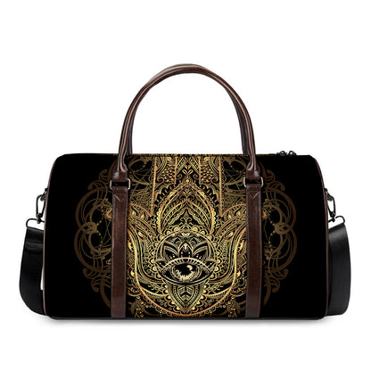 Spiritual Hamsa Hand Of Fatima Print Duffle Bag