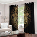 Spiritual Hamsa Hand Of Fatima Print Extra Wide Grommet Curtains