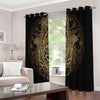 Spiritual Hamsa Hand Of Fatima Print Extra Wide Grommet Curtains