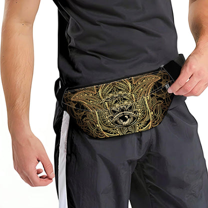 Spiritual Hamsa Hand Of Fatima Print Fanny Pack