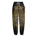 Spiritual Hamsa Hand Of Fatima Print Fleece Lined Knit Pants