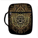 Spiritual Hamsa Hand Of Fatima Print Front Pocket Bible Bag
