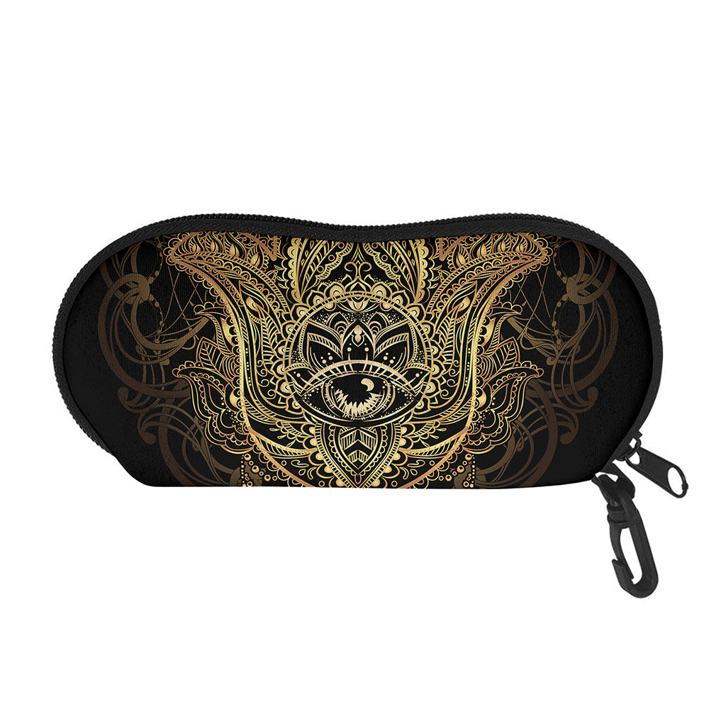 Spiritual Hamsa Hand Of Fatima Print Glasses Case