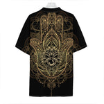 Spiritual Hamsa Hand Of Fatima Print Hawaiian Shirt