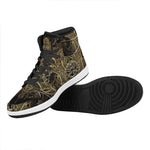 Spiritual Hamsa Hand Of Fatima Print High Top Leather Sneakers