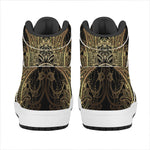 Spiritual Hamsa Hand Of Fatima Print High Top Leather Sneakers