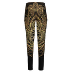 Spiritual Hamsa Hand Of Fatima Print High-Waisted Pocket Leggings