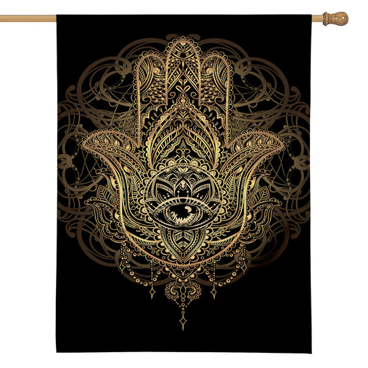 Spiritual Hamsa Hand Of Fatima Print House Flag