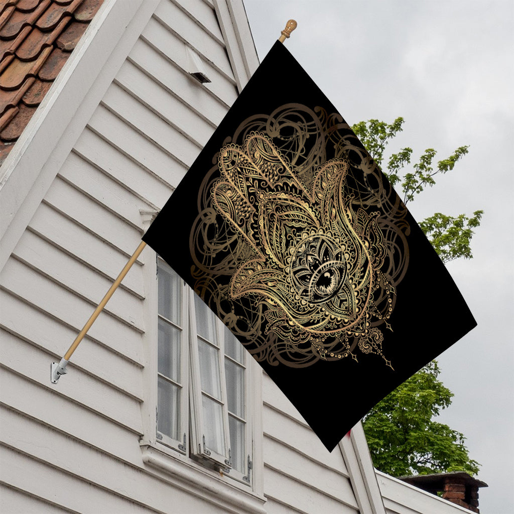Spiritual Hamsa Hand Of Fatima Print House Flag